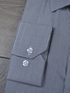 Camisa Micro Xadrez Preta na internet