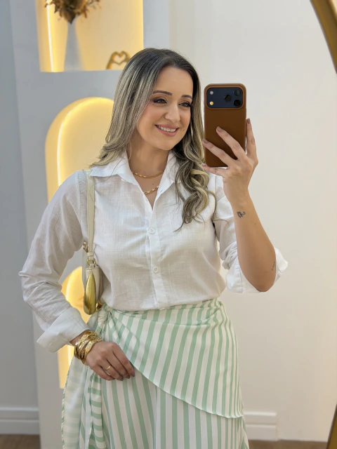 Camisa Linho Botões Jussara