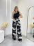 Calça Pantalona Estampada com Zíper - comprar online