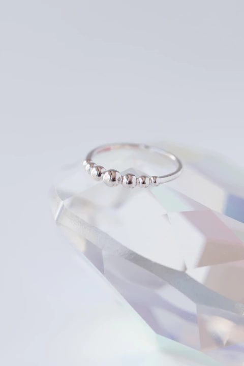 ANILLO BOLITAS SILVER