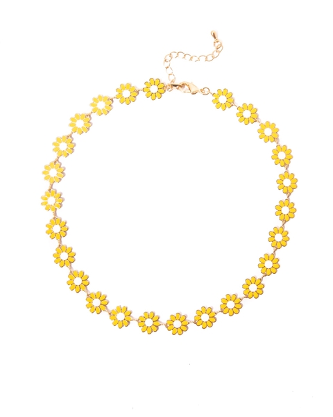 CHOCKER MARGARITAS AMARILLA CON BLANCO