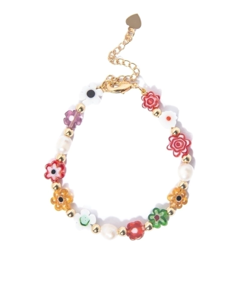 PULSERA FLORES COLORES