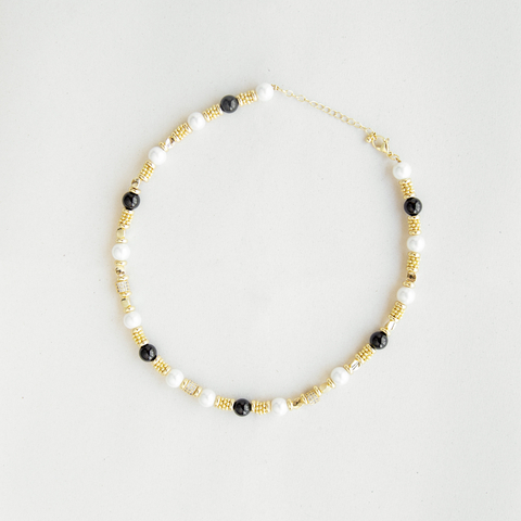 COLLAR PERLAS NEGRO