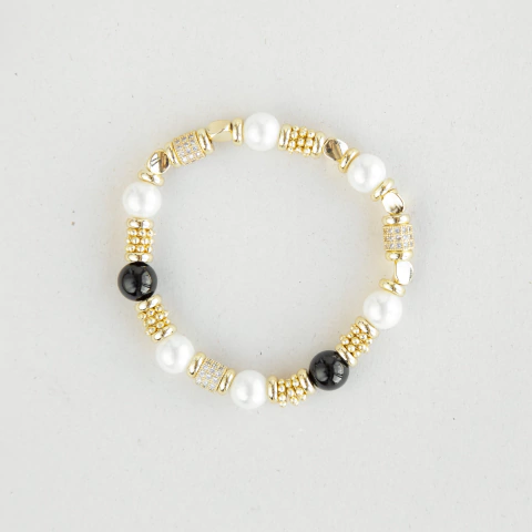 PULSERA PERLAS NEGRA