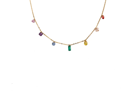COLLAR CRISTALITOS COLORES