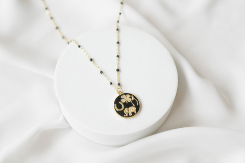 COLLAR ABI NEGRO CON DIJE