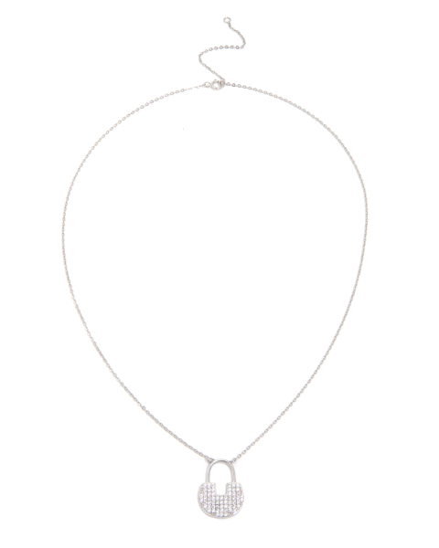 COLLAR CANDADO PLATEADO