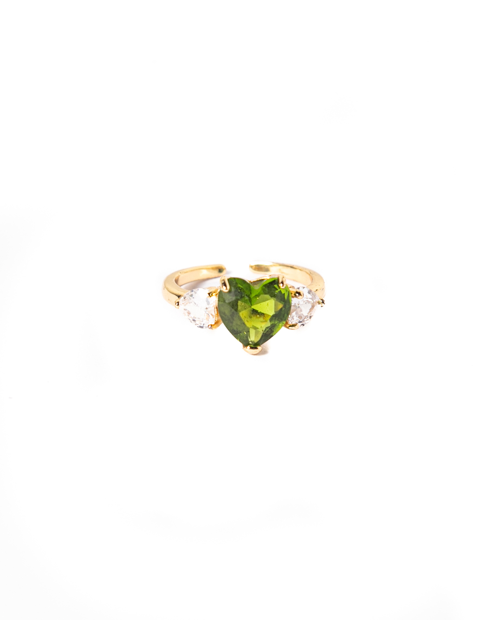 Anillo Corazoncito Verde Ajustable thumbnail 3