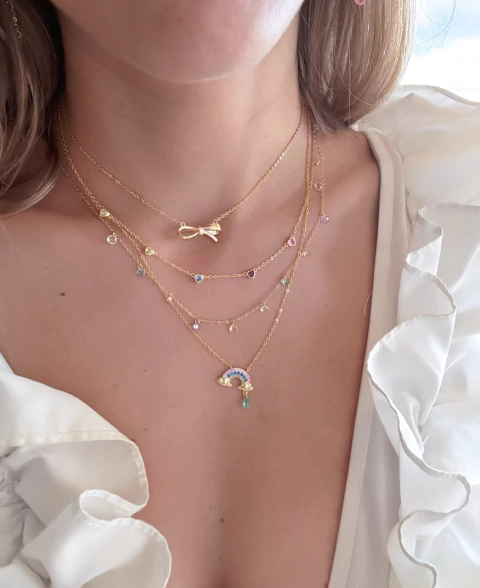 COLLAR CRISTALITOS COLORES