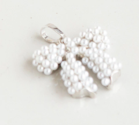 DIJE MOÑO PERLAS PLATEADO