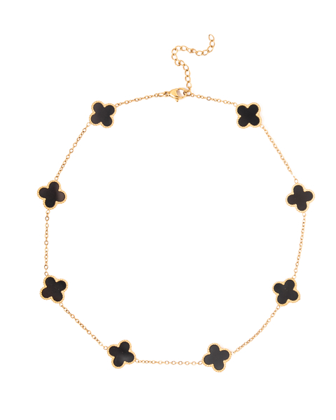 COLLAR MULTI TREBOL NEGRO
