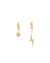 ARGOLLAS RAYITO Y CORAZON (dorado y plateado)