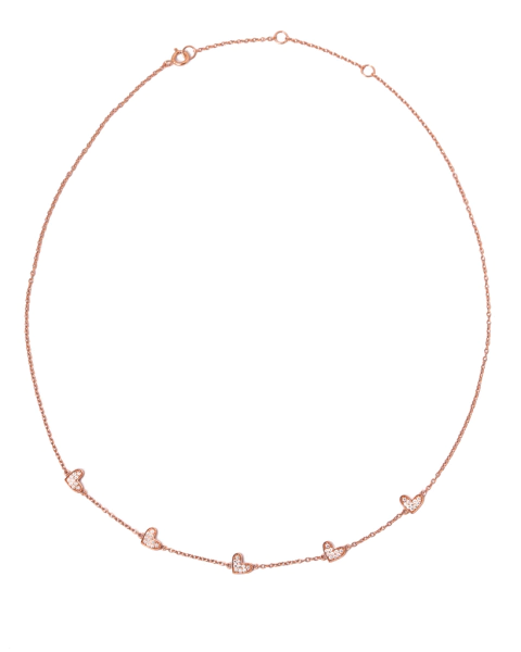 CHOCKER 5 CORAZONES ROSE