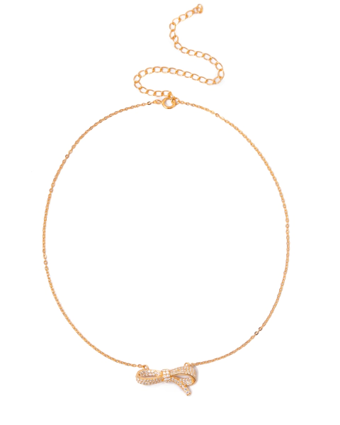 COLLAR MONO DORADO BRILLOS