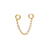 DOBLE ARGOLLAS CADENA DORADAS - comprar online