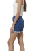 Short Super Elastizado Tiro Alto Con Localizado y Ruedo Roll up - tienda online