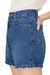 Short Jean Mom, Rigido, Tiro Alto. Azul Oscuro. Sisa. - comprar online