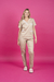 MALIBÚ CHAQUETA BEIGE CON LILA