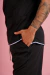Enzo chaqueta negro con vivo celeste - Amo Mi Ambo