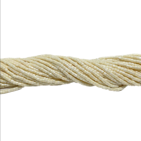 (CO-0140) TIRA 50 cm. CANUTILLO CORTO CHECO CREMA