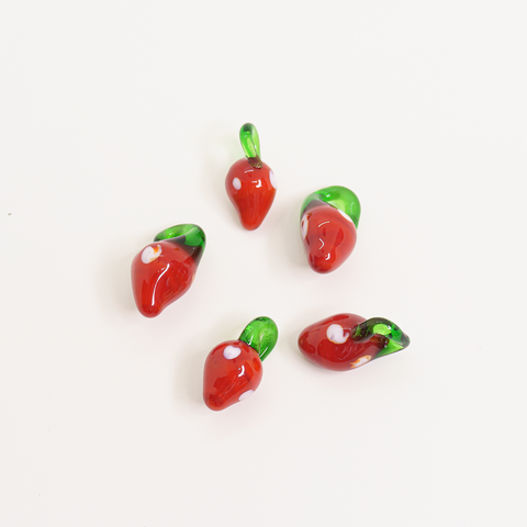 (CO-2117) UND. DIJE VIDRIO MURANO FRUTILLA