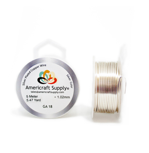 (AAS-18S) ALAMBRE PLATEADO #18 AMERICRAFT SUPPLY