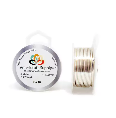 (AAS-18S) ALAMBRE PLATEADO #18 AMERICRAFT SUPPLY