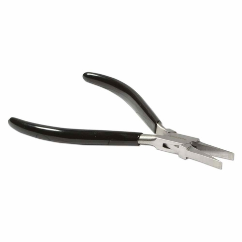(PL616) PINZA PLANA PUNTA CUADRADA 115 MM - NEGRA - THE BEADSMITH