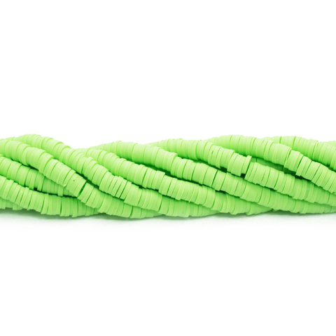 (CO-0806) TIRA (40 cm) FIMO PLANO 6 mm VERDE NEÓN