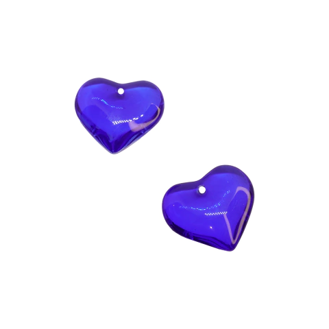 (CO-1827) UND. DIJE CRISTAL CORAZÓN AZUL REY 24 MM