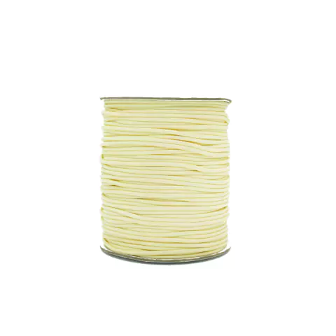 (CO-1263) ROLLO 75m CORDON SINTETICO / PIEL DE SERPIENTE CREMA 2 mm