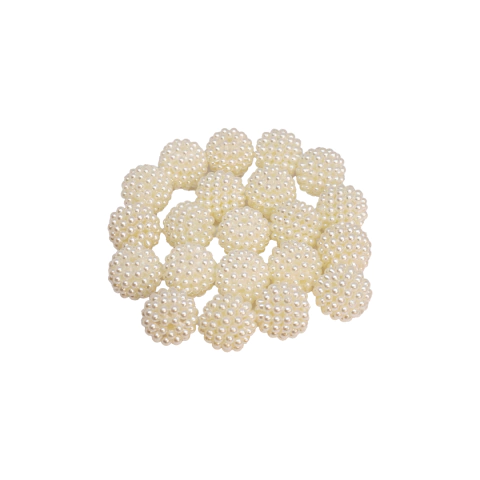 (CO-1761) PAQ 50 GR. CUENTAS PLÁSTICAS PERLADAS BOLITA 14 MM