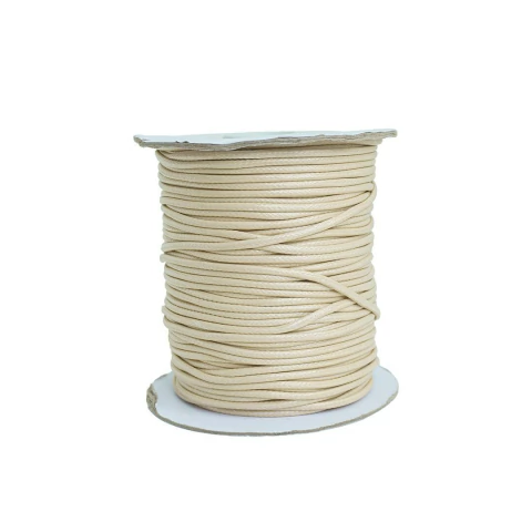 (CO-1916) ROLLO 75m CORDON SINTETICO / PIEL DE SERPIENTE BEIGE 2 mm