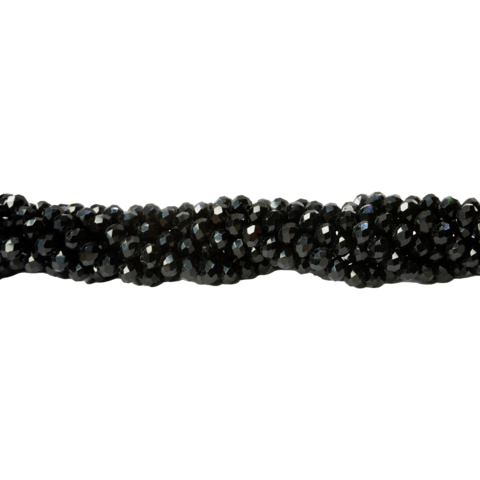 (CO-0083) TIRA CRISTAL DE ROCA #6 NEGRO