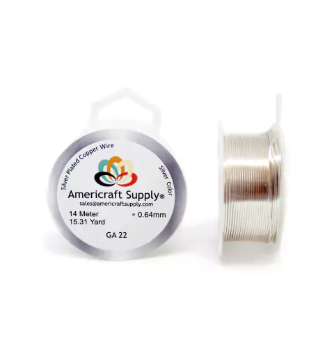 (AAS-22S) ALAMBRE PLATEADO #22 AMERICRAFT SUPPLY