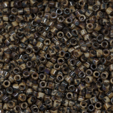 (DBM2267-TB) DELICA 10/0 MIYUKI PICASSO BROWN TAN MATTE - 7,2 g