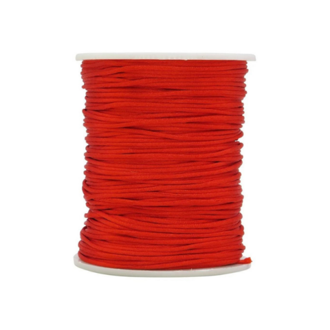 (CO-1145) ROLLO 100 YARDAS HILO DE SEDA 2,5 mm ROJO