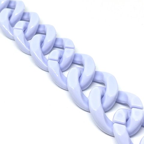 (CO-0669) METRO. CADENA ESLABÓN ACRÍLICO 20 x 24 mm LILA