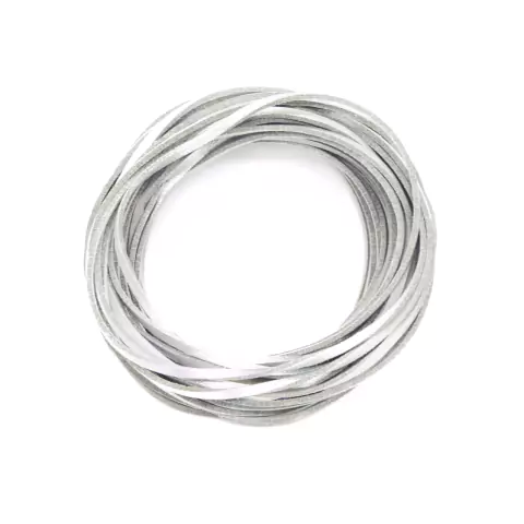 (CO-1302) METRO CORDÓN GAMUZA SIMIL CUERO PLATEADO 3 mm