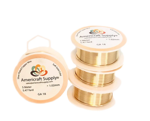 (AAS-18SG) ALAMBRE SOFT GOLD #18 AMERICRAFT SUPPLY