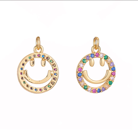 (GF-0138) DIJE HAPPY FACE ZIRCON COLORES