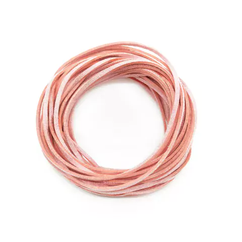 (CO-1297) METRO CORDÓN GAMUZA GLITTER ROSA 3 mm
