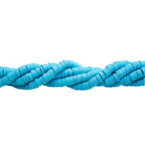 (CO-0793) TIRA (40 cm) FIMO PLANO 6 mm AZUL CAPRI