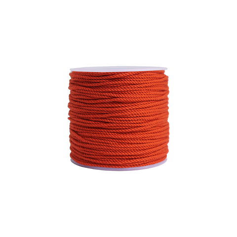 (CO-2153) ROLLO 45 M. CORDÓN DE ALGODÓN 2 MM - ROJO