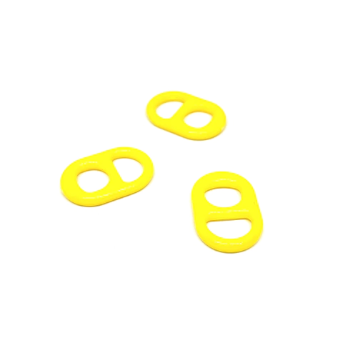 (CO-0981) UND CHAPA PLASTICA 21x14mm AMARILLO