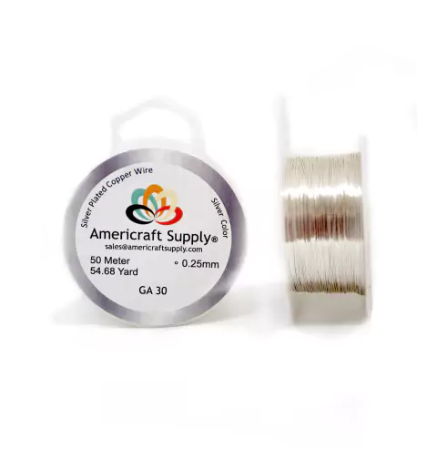 (AAS-30S) ALAMBRE PLATEADO #30 AMERICRAFT SUPPLY