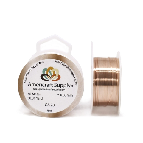 (AAS-28GR) ALAMBRE ROSE GOLD CHAMPAGNE #28 AMERICRAFT SUPPLY