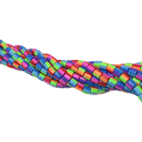 (CO-1470) TIRA (40 cm) FIMO CILIINDRO 6x7 MM