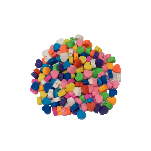 (CO-0872) PAQ. 20 UND CORAZONES 10 mm FIMO COLORES MIX - comprar online
