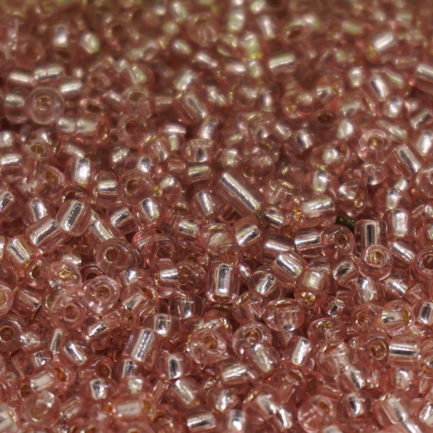 (CO-1707) BOLSA 50 GR. MOSTACILLON 6/0 ROSE GOLD TRANSLUCIDO